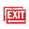 Signmission Exit Sign, Plastic, 14 in W, 10 in H, Exit with Left Arrow OS-2PACK-MISC-P-1014-L-19487 - alternate 1
